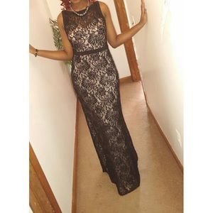 Black Lace Gown
